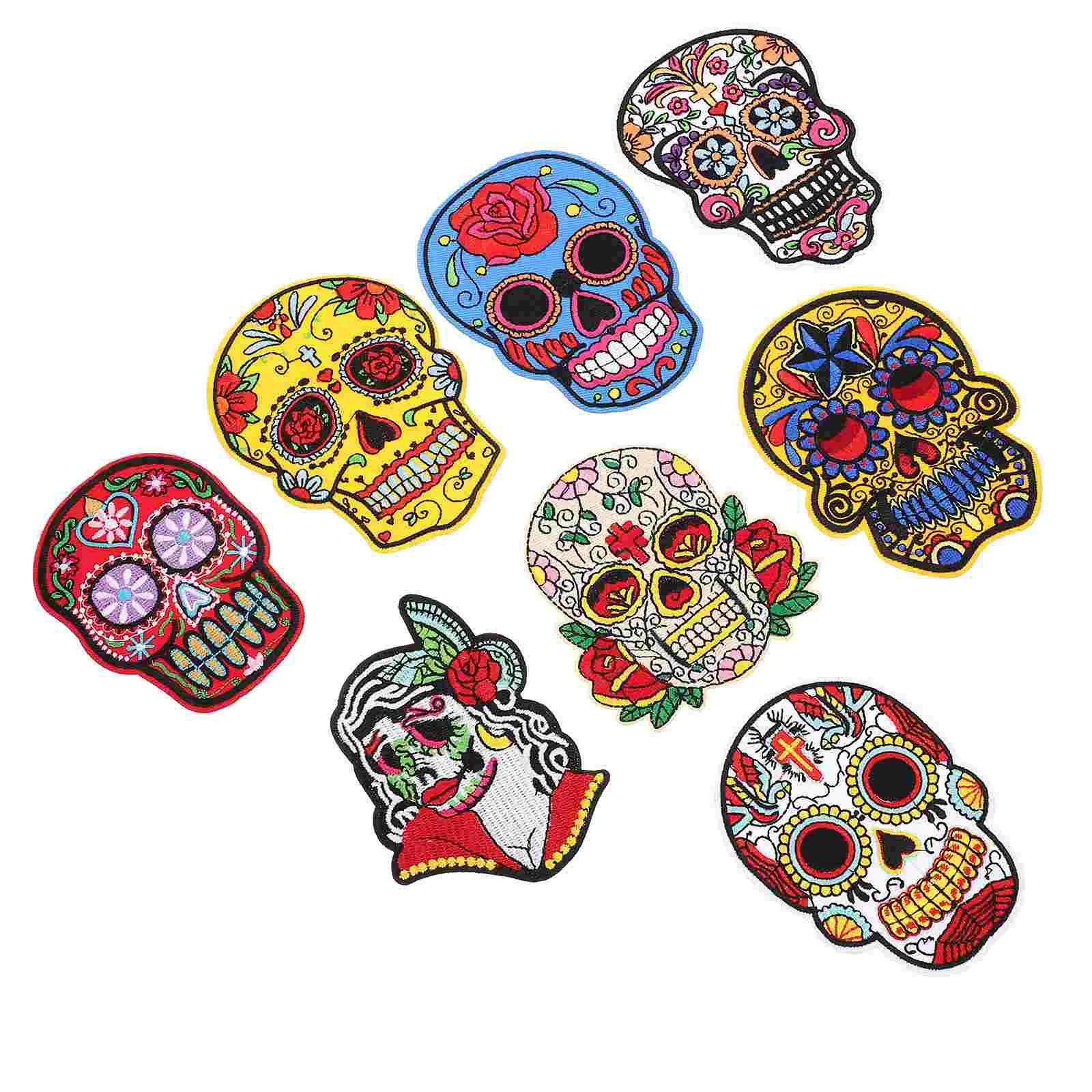 

8 Pcs Backpack Patch Clothing Repair Clothes Decors Patches Polyester Iron Halloween Bride