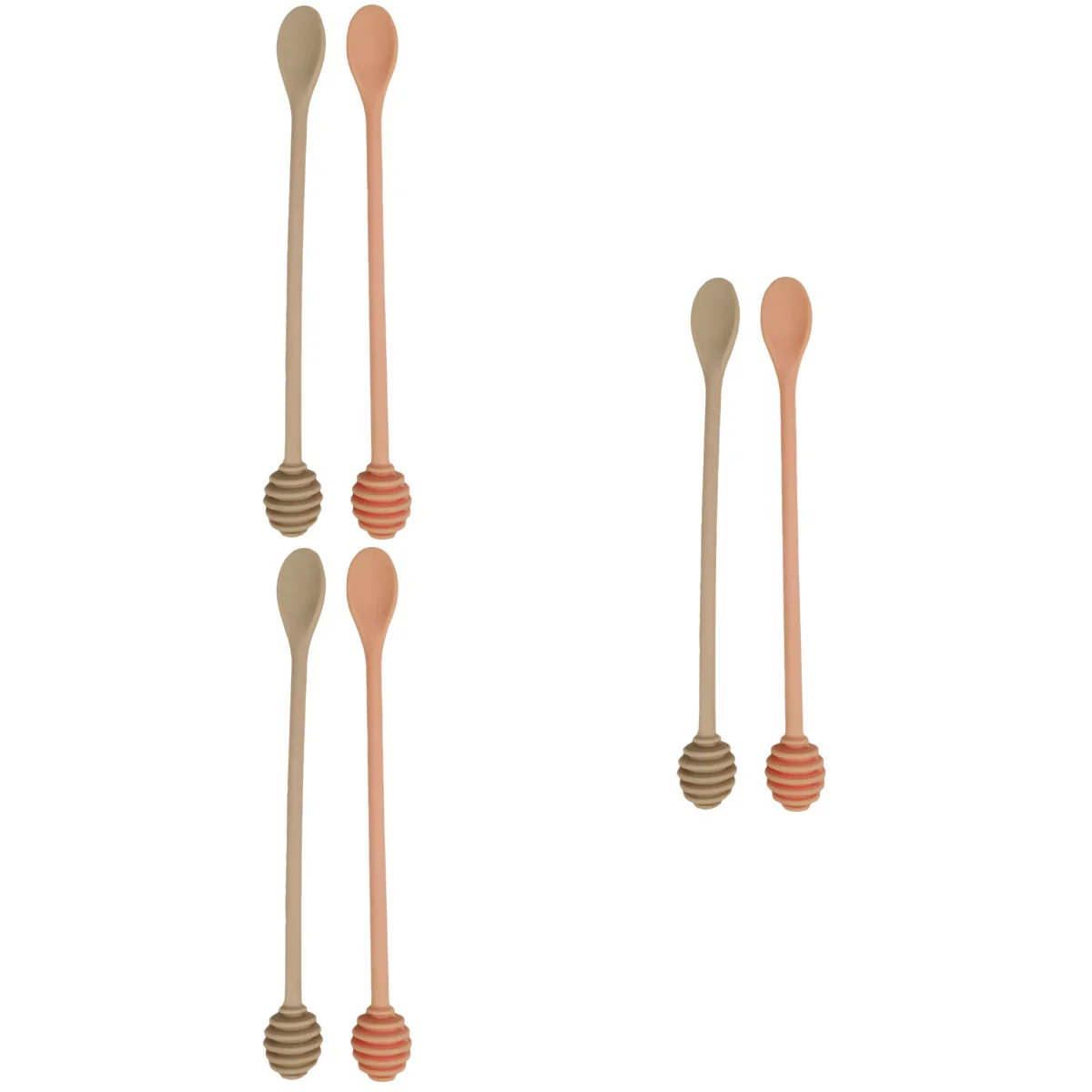 

Honey Spoon Silicone Stirring Longdipper Stirrer Wooden Stick Ladledrinks Syrup Wood Scoop Sticks Handle Portable Serving