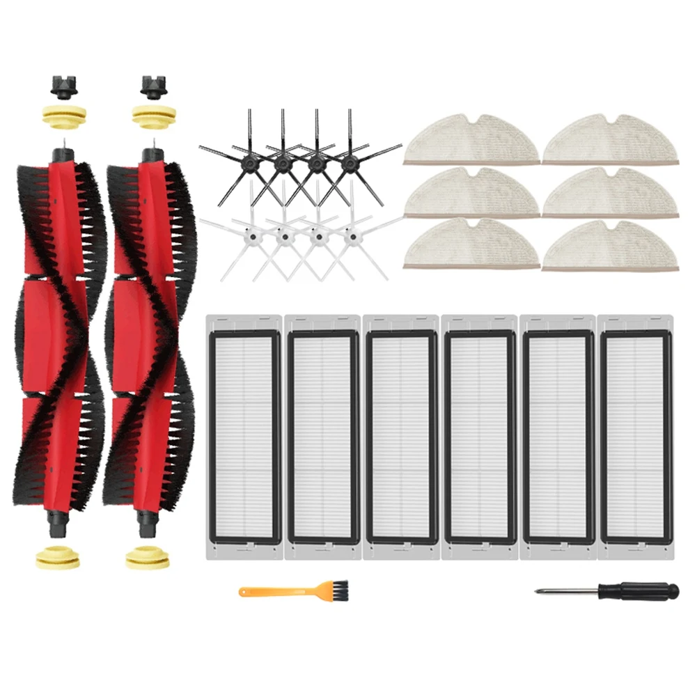 

Запчасти для робота-пылесоса Roborock S5 Max S6 S6 MaxV S6 Pure E4 E5, основная боковая щетка, Hepa фильтр, Швабра, аксессуары