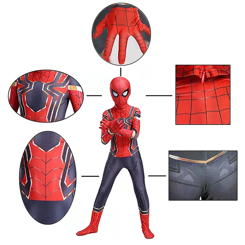 Детский Железный трико в виде Человека-паука |