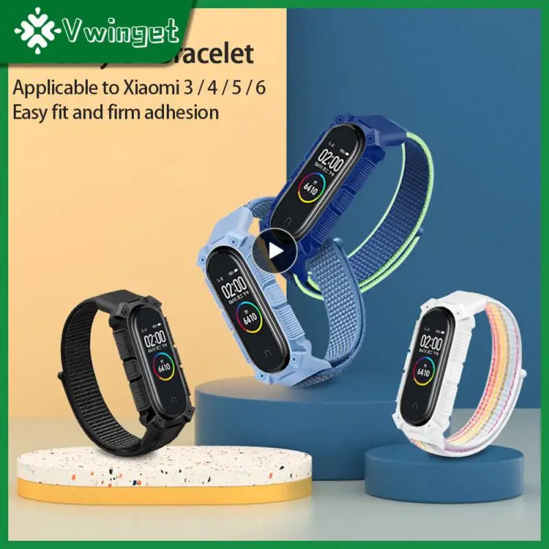 

Tpu Wrist Band 5.5-8.7 Inches Sports Strap Thickened Replacement Wristband Multicolor For Mi Band 6 Nylon Strap