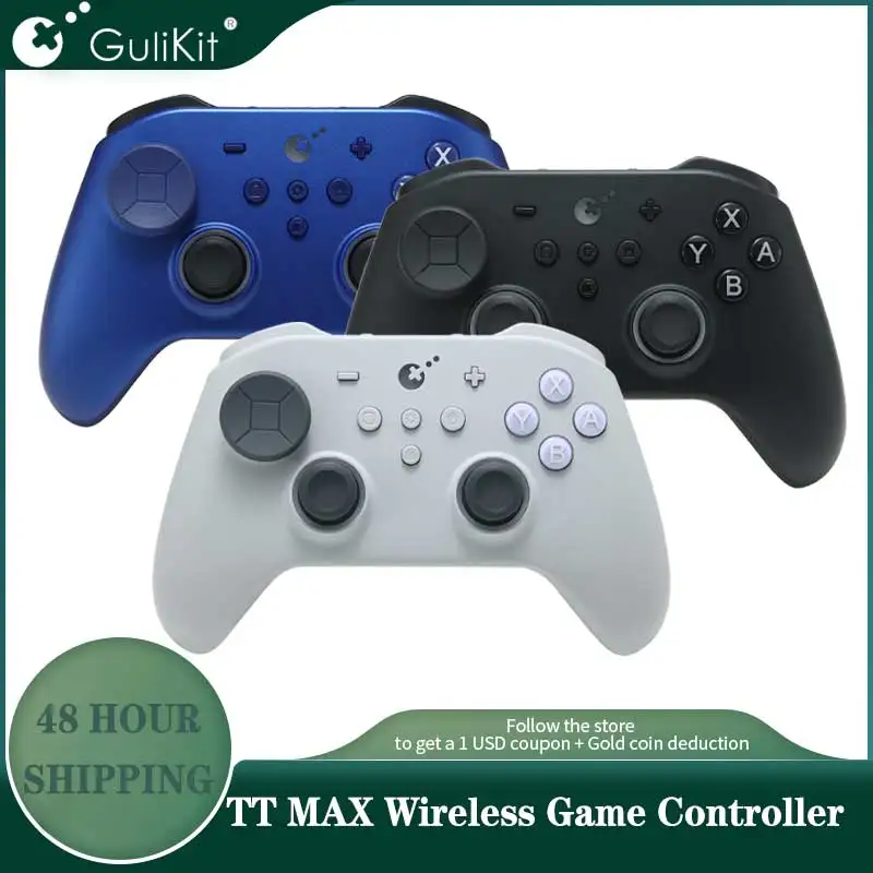 Фото Беспроводной игровой контроллер GuliKit TT MAX для Switch 1/2, ПК, Android, iOS с регулируемой натяжкой, джойстики TMR, защита от дрифта, геймпад №2