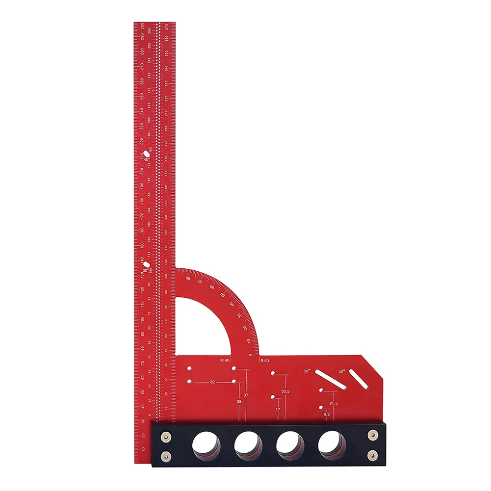 

Multifunctional Aluminum Alloy Carpentry Scribing Mark Line Gauge Square Ruler Locator High Precision Layout Measuring Tools