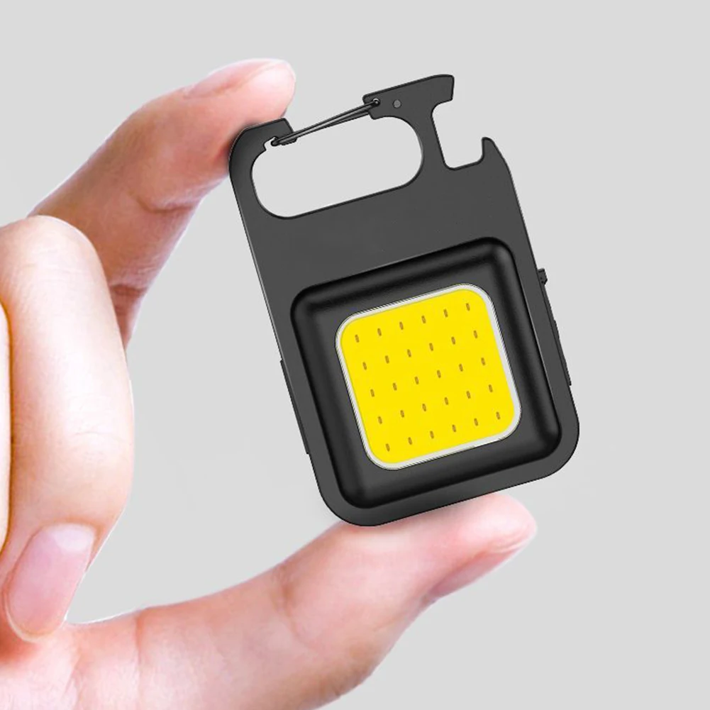 

Multifunctional Mini LED COB Keychain Light USB Charging Emergency Lamps Strong Magnetic Repair Work Outdoor Camping Light