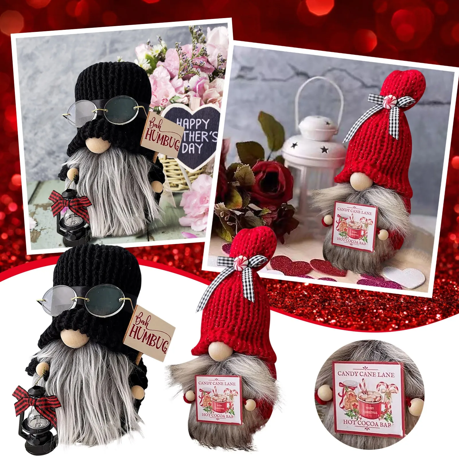 

Knitting Plush Dwarf Doll Faceless Doll Decorations Room Desktop Standing Post Mother's Day Gift Cute Toy Party Home Decorations