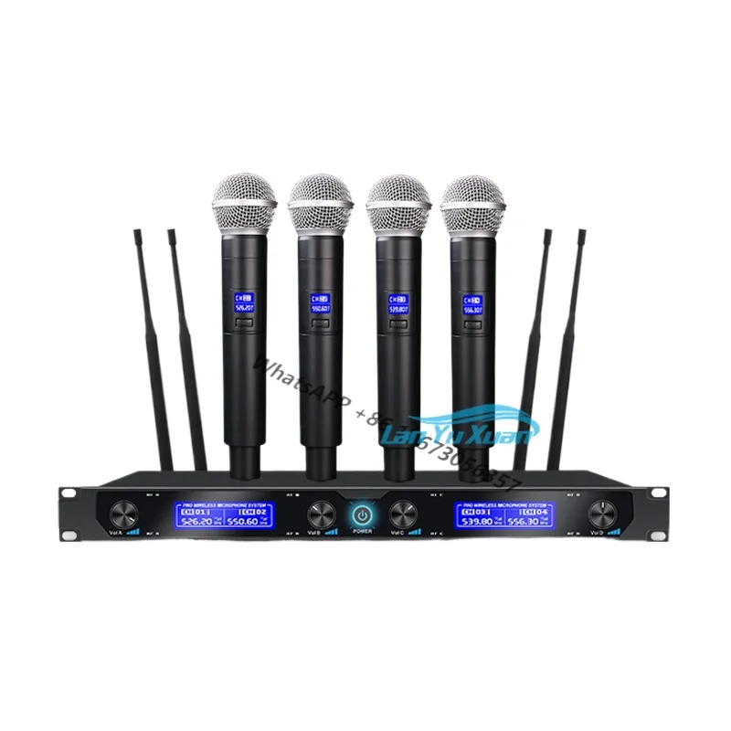 Профессиональный портативный микрофон JAYETE Stage для церковной фотосъемки, PLL UHF, 4 канала