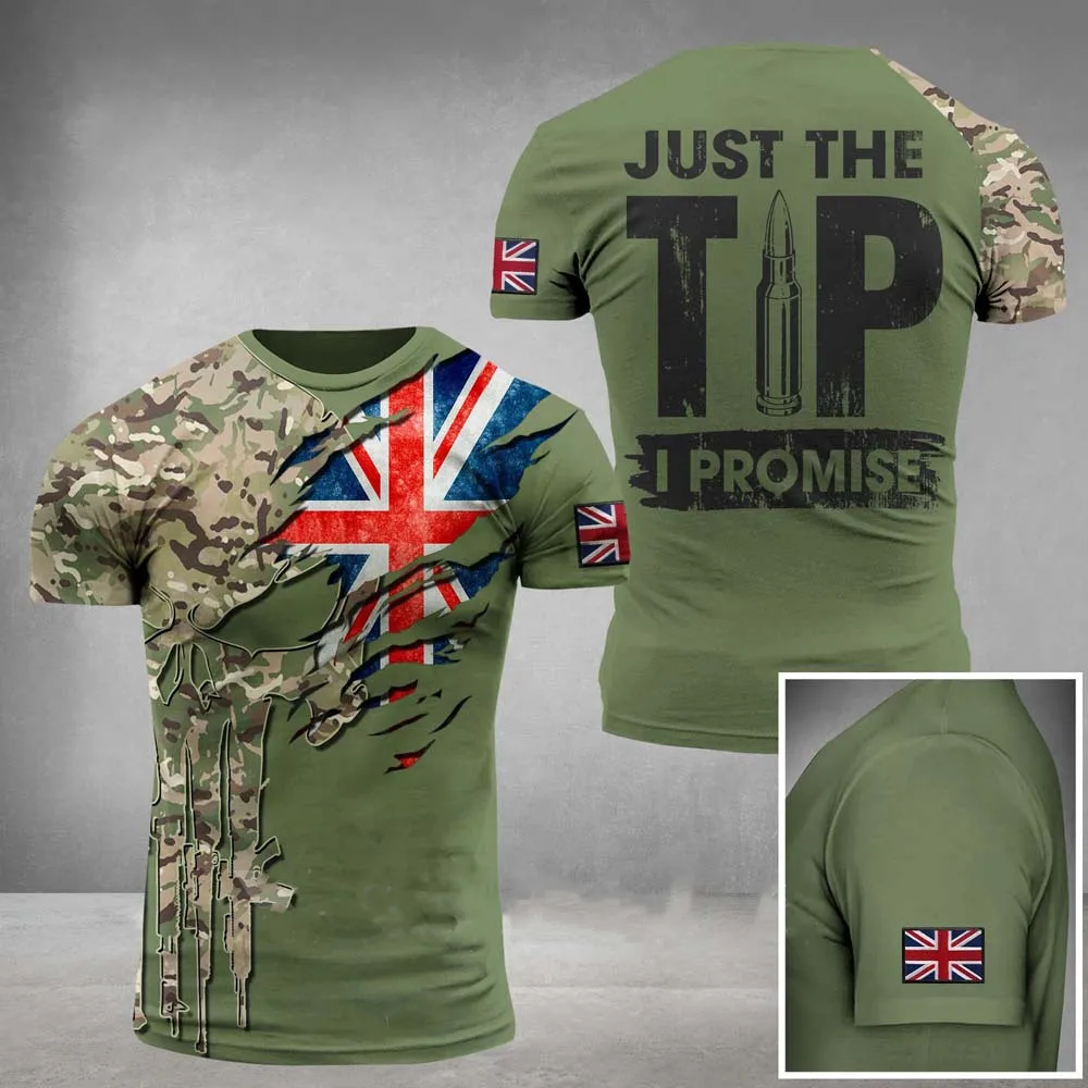 

Летняя камуфляжная рубашка для ветеранов армии 2022, Мужская футболка для британских солдат с 3d принтом, Высококачественная футболка для спе...