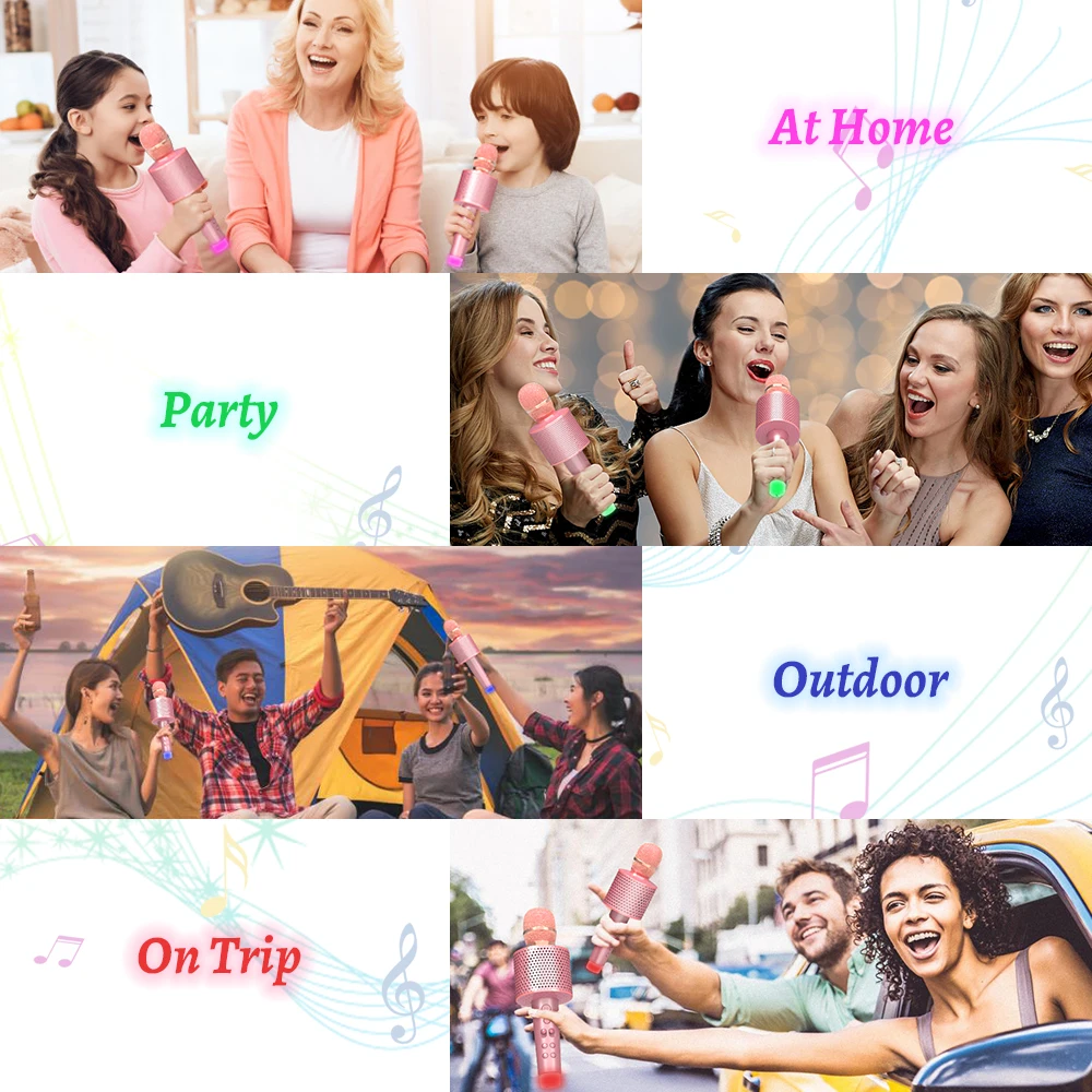 Беспроводной микрофон для караоке Bluetooth с голосовым преобразователем и