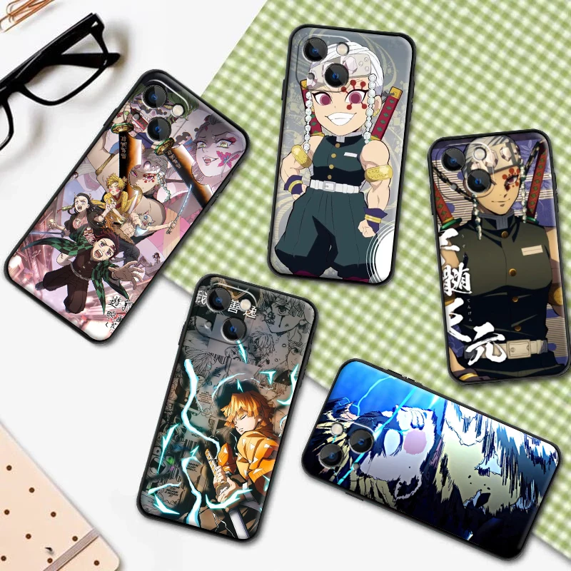 

Demon Slayer Uzui Tengen Phone Case For iPhone 11 12 13 11Pro 6 7 8 12 mini XR XS 12 Pro MAX SE 2020 13 Pro shell Soft TPU Funda