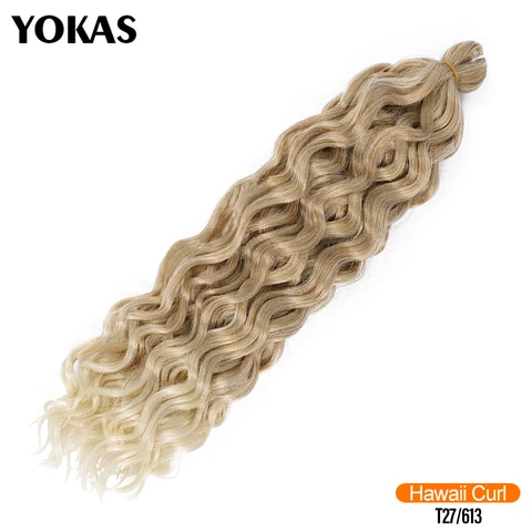 YOKAS Наращивание волос Hawaii Curl сине-фиолетовые 18-24 дюйма