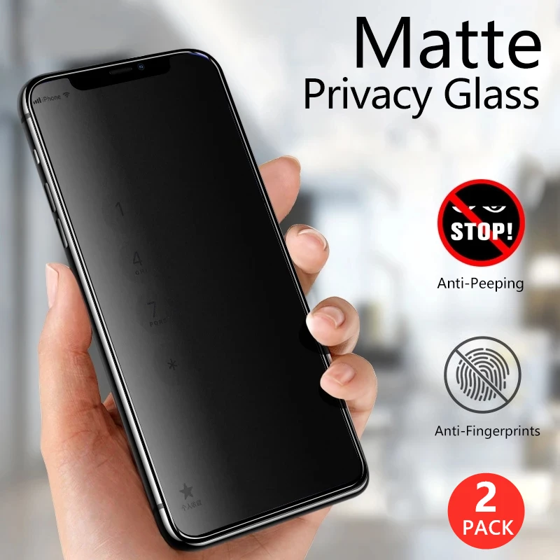 

HD Matte Anti-spy Screen Protectors for Iphone 12 11 Pro Max Mini X XR XS Privacy Ceramic Film on 13 Pro MAX 6 7 8 Plus No Glass