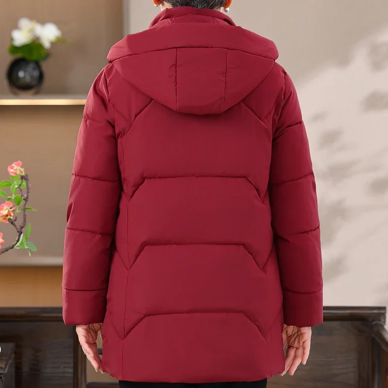 Зимние куртки женские парки с капюшоном 2024 элегантная толстая теплая женская