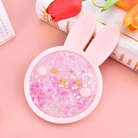 glittering drink cherry blossom delicate coaster table coaster heat pad with glittering fast sand flowing drink coaster