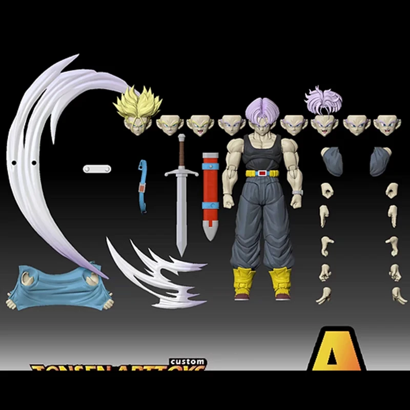 Фото 100% в наличии, оригинальные переиздания Tonsen Arttoys Kamione Trunks Dragon Ball Z Super Saiyan SSJ SSJ2 Trunks 05a 05b Аниме Фигурка №4