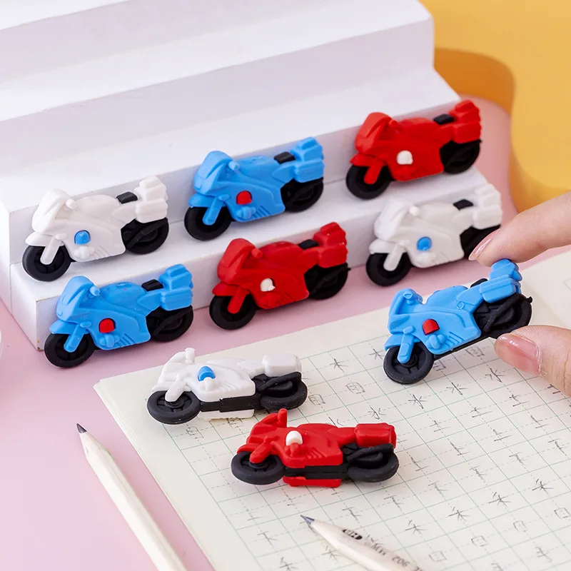 

Motorcycle Modeling Eraser Kindergarten Cartoon Cute Rubber Eraser Pupils' Stationery