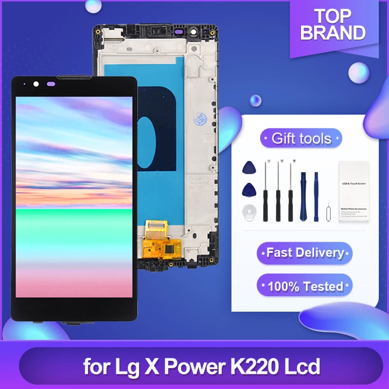 

1Pcs 5.3 Inch X Power Display For LG K220 Lcd Touch Digitizer Assembly LS755 K450 LS755 K210 Screen Free Shipping With Tools