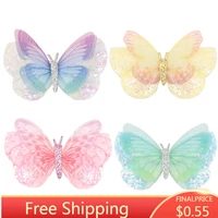 butterfly clips kid girls hair accessory for girls gauze multicolor cute hair clips ornaments kids baby girl hair barrettes