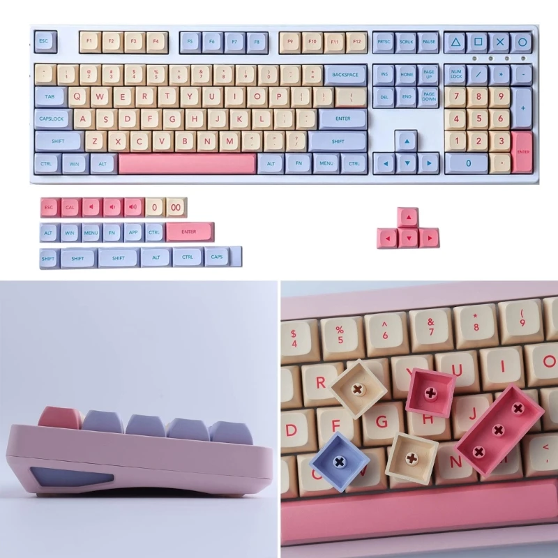 

132 Keys PBT Keycaps Dye-Subbed Mechanical Keyboards Key Set XDA ForMX Switches P9JB
