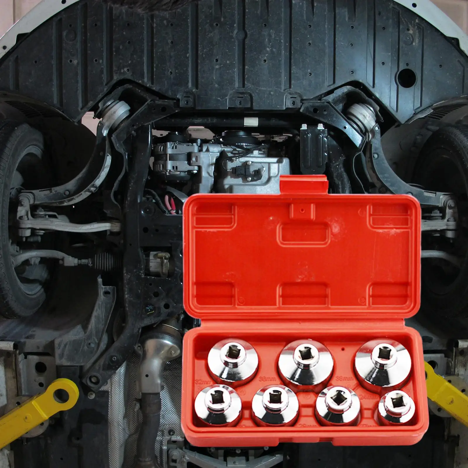 Набор торцевых гаечных ключей для масляного фильтра от 24 до 38 мм 3/8 дюйма 7 шт.