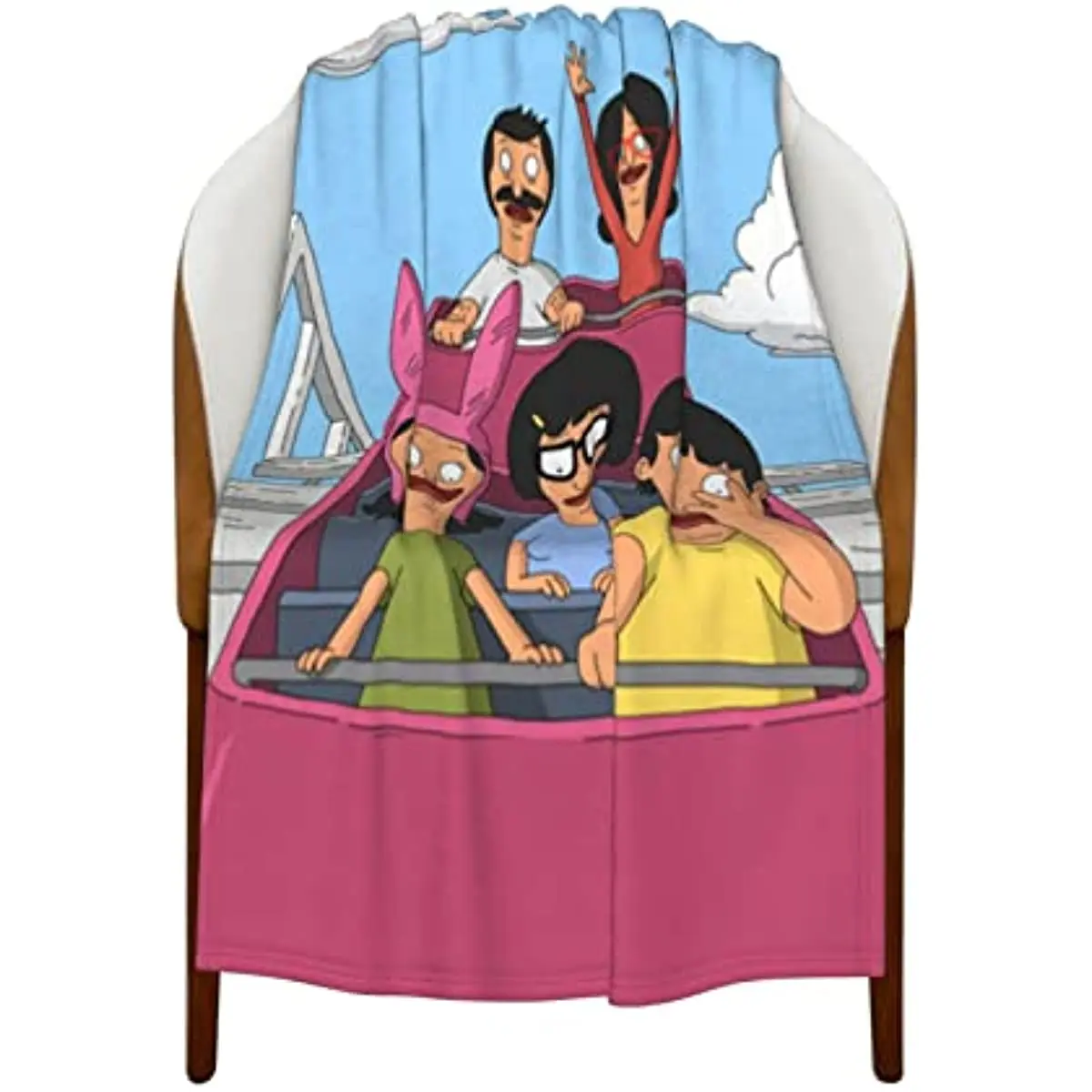 

Bob's Happy Burgers Luxury Throw Blanket Soft Fuzzy Flannel Fleece Blanket Decor Gift for Bed Sofa Couch Office Car