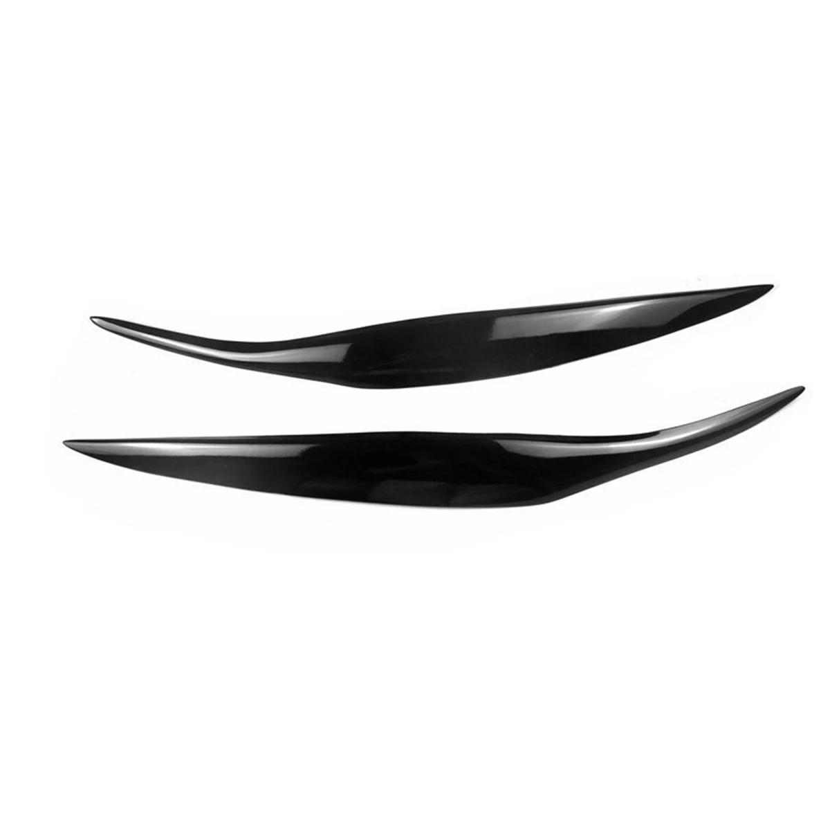 

Car Front Resin Headlight Eyebrow Eyelid Cover Trim for Ford Fiesta MK6.5 2013-2017 Glossy Black