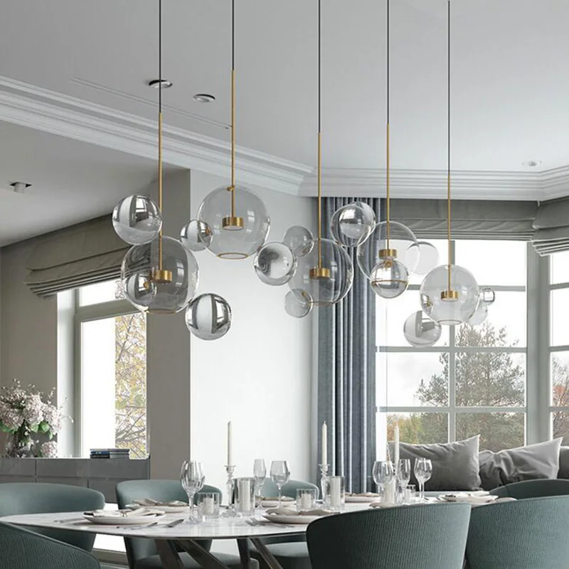 Купить Светодиодная Подвесная лампа в форме шара, декоративное освещение для гостиной, кухни, столовой