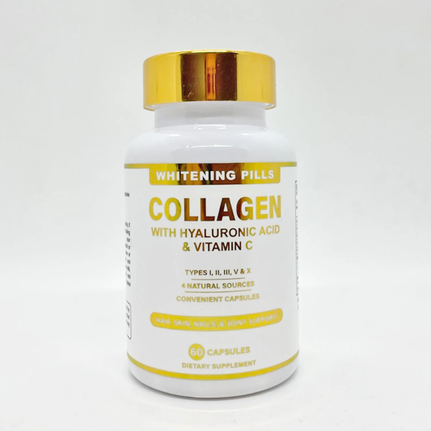

Collagen VC Capsules Skin Whitening Collagen Pills Vitamin C Hair Skin Nails Joint Support Dietary Supplement Free Shipping
