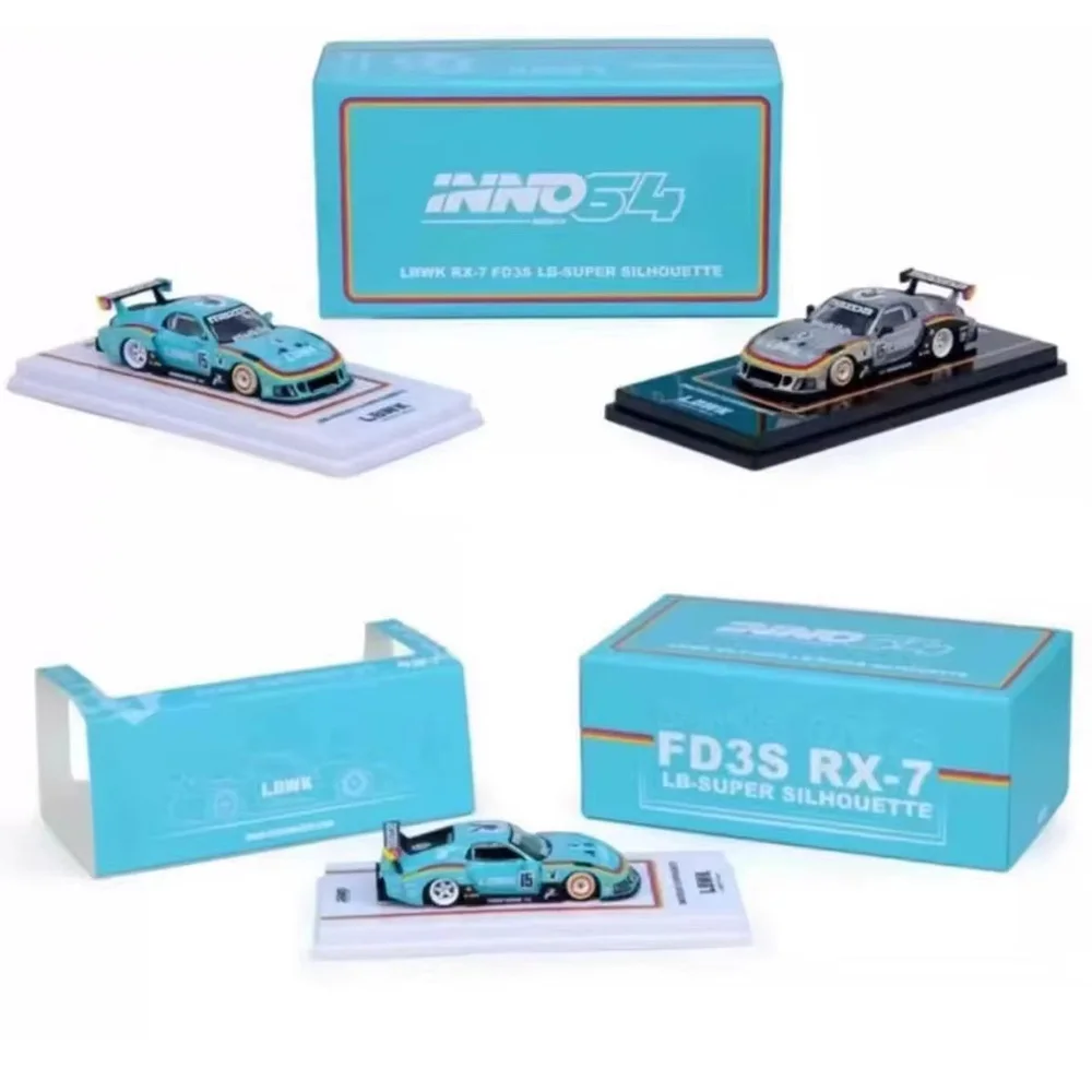 INNO 1:64 LBWK F40 Mazda RX7 FD3S R35 Пекин Выставка Limited Сплав Литая под давлением Диорама Модель