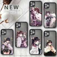 tsuyuri kanawo demon slayer phone case matte transparent for iphone 7 8 11 12 13 plus mini x xs xr pro max cover