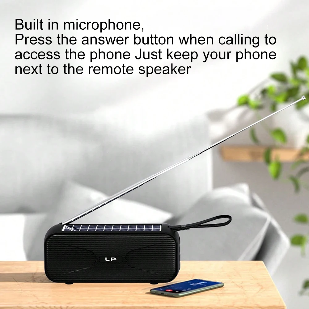 Беспроводная Bluetooth-колонка V65 на солнечной батарее