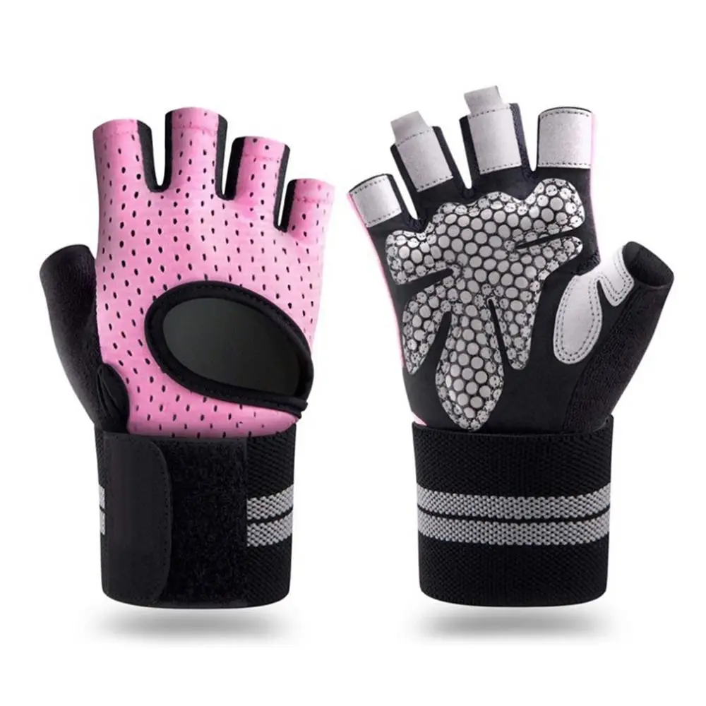 

Women Men Bare Finger Non-Slip FitnessTraining Protection Half Finger Mittens Cycling Gloves Sports Gloves Wrist Guard