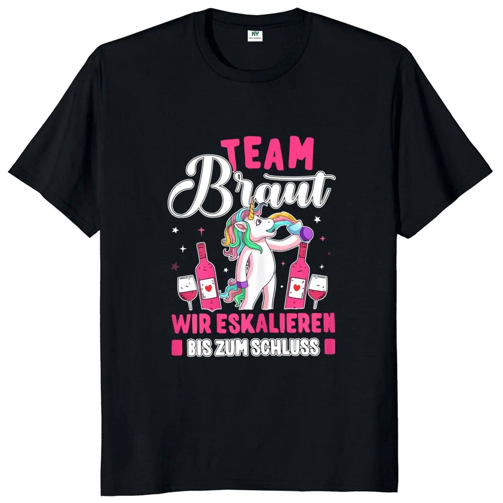 Мужская футболка Team Bride T Shirt Unicorn Funny JGA Party Gift Tee Tops Высококачественный хлопок