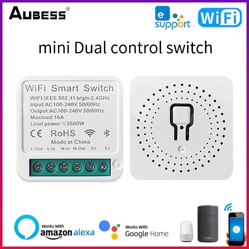 

EWeLink MINI Wifi Switch DIY 2-way Remote Control Timer Relay Automation For Smart Life Work With Alexa Google Home Tmall Genie