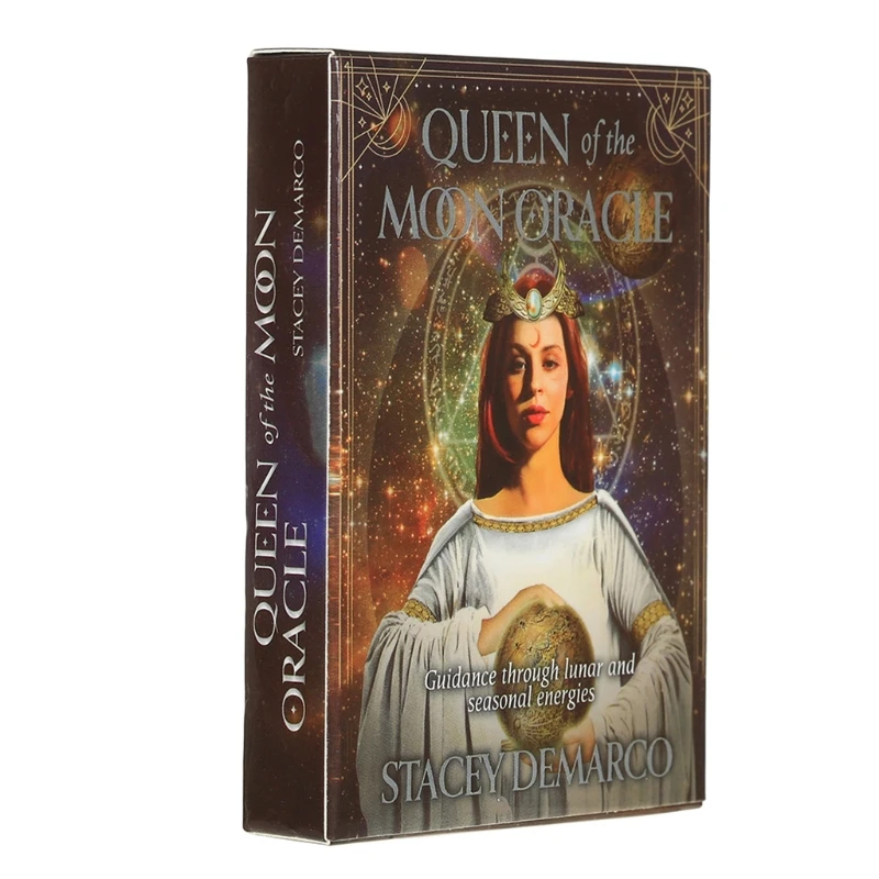 

Queen of The Moon Oracle Card Full English Party Board Game 44 Cards Deck Tarot