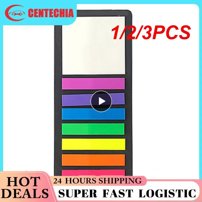 

1/2/3PCS Color Stickers Transparent Fluorescent Index Tabs Flags Stationery Children Gifts School Office Supplies