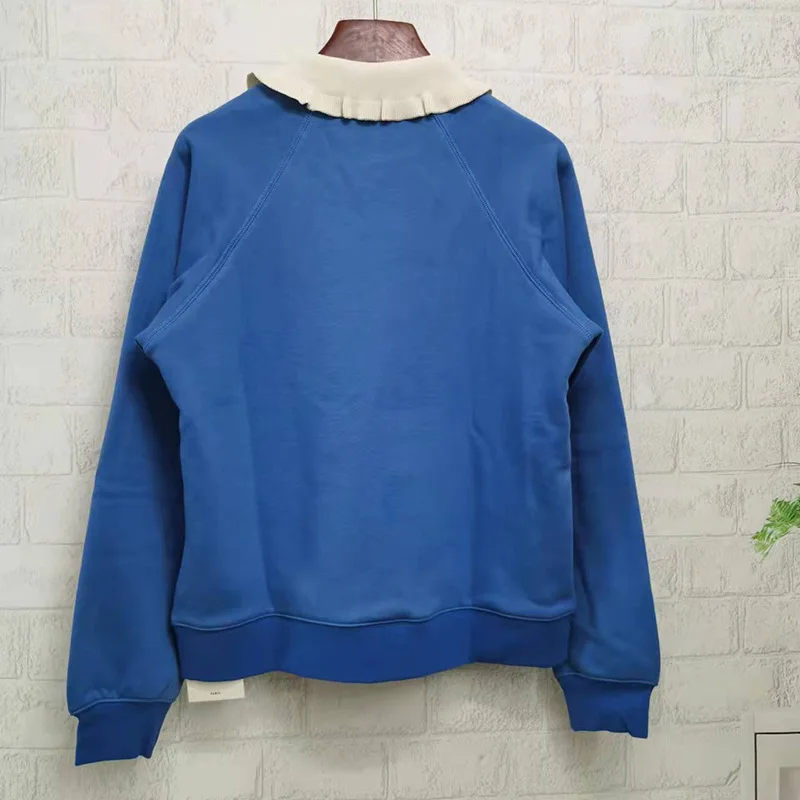 

Women Letter Print Peter Pan Collar Long Sleeve Cotton Loose Sweatshirt