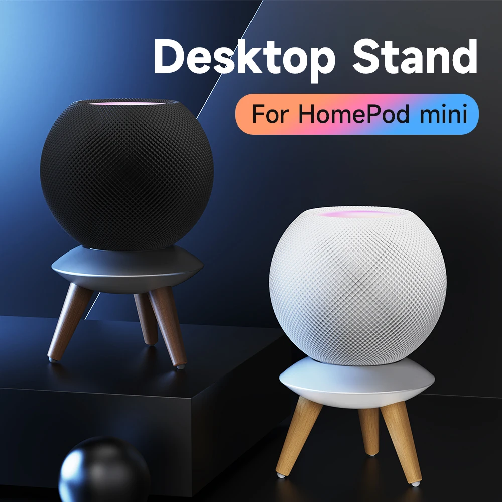 Portable Smart Speaker Stand Metal Holder Pad For Apple HomePod Mini,Small Non-Slip Desktop Base For Audio Holder Accessories