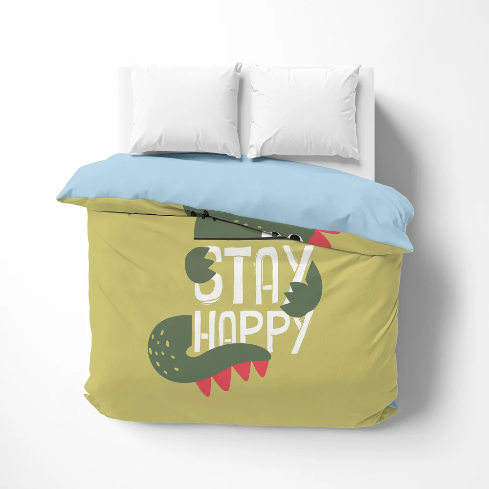 

Cartoon Linens Duvet cover Quilt/Blanket/Comfortable Case lovely Dinosaur Bedding 135x200 bedrooms for kids baby child happy