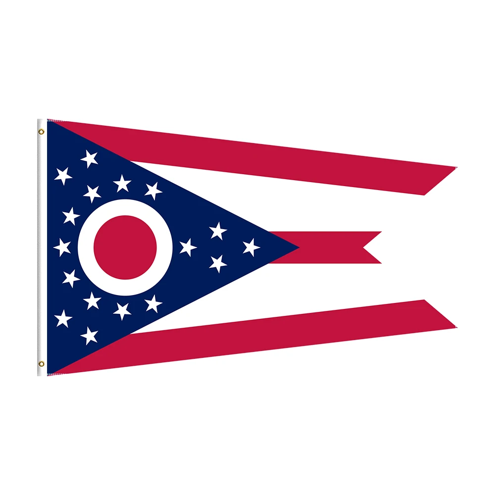 

3x5 Ft Ohio Flag Polyester Printed State Banner For Decor
