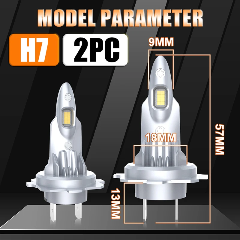 Dualvision H7 Csp Chip Автомобильная Лампа Для Фар Высокая Яркость Универсальная 12 В С