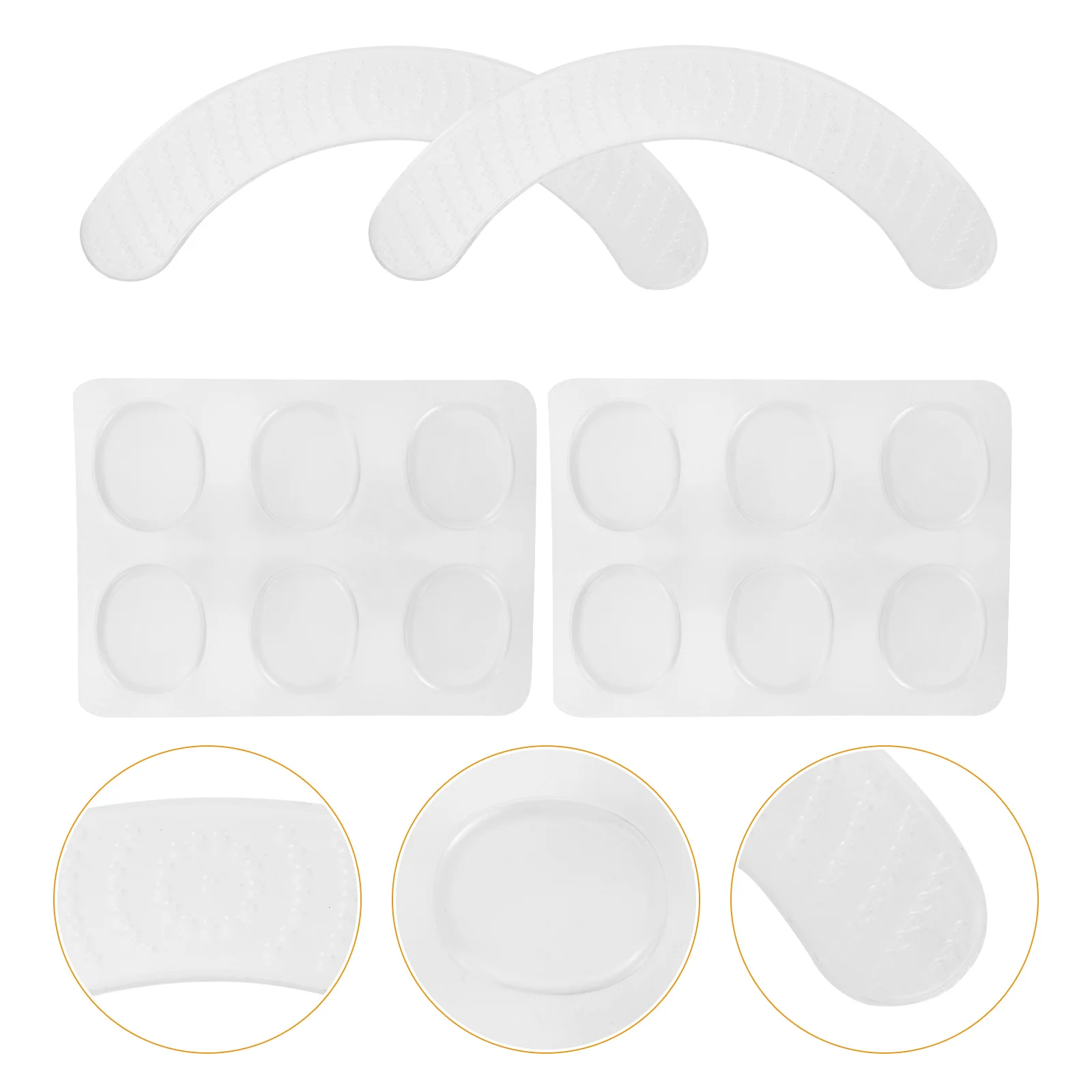 

14pcs Drum Dampeners Drum Mute Pad Silicone Oval and Long Strip Drum Silencers Pads Set- Transparent