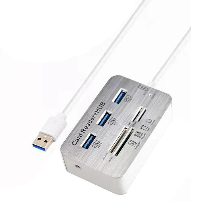 

Док-станция 7 в 1, 3 порта USB 3,0, 4 порта