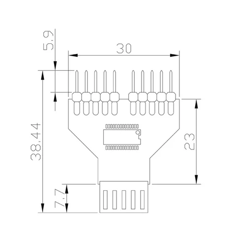 USB2.0 9-контактный адаптер USB3.0 19-контактный разъем USB 2.0 Разъем для материнской платы USB2.0 9-контактный удлинительный кабель-адаптер 1–2 USB-концентратор