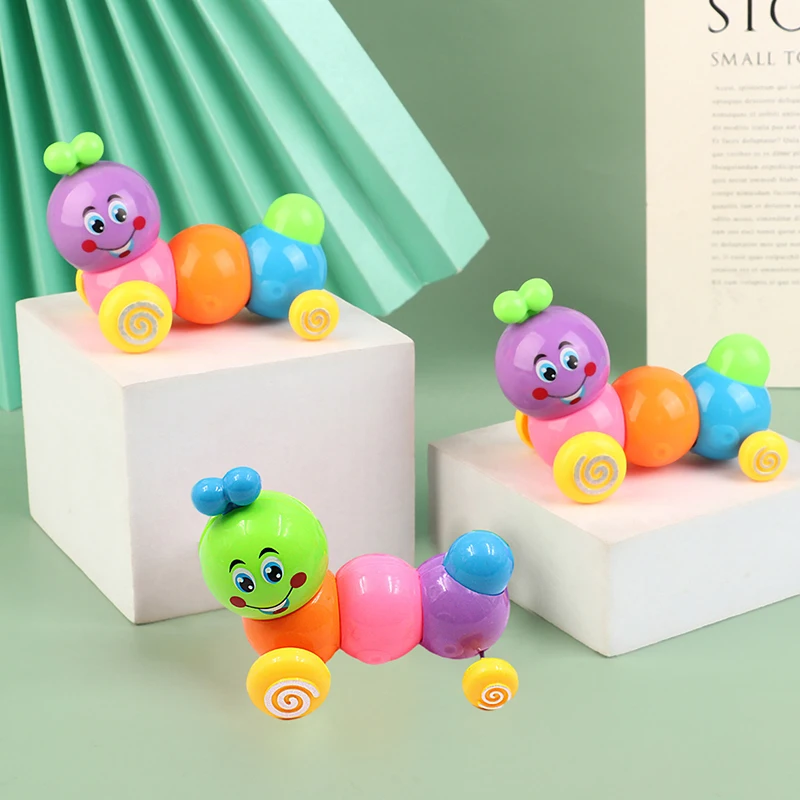 

Colorful Caterpillar Clockwork Toy Cartoon Toy Chain Toys Children Develop Intelligence Education Gift