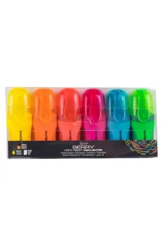 

Brand: Serve Berry Mini Highlighter Pen Neon 6Li Pet Category: Tip Pen