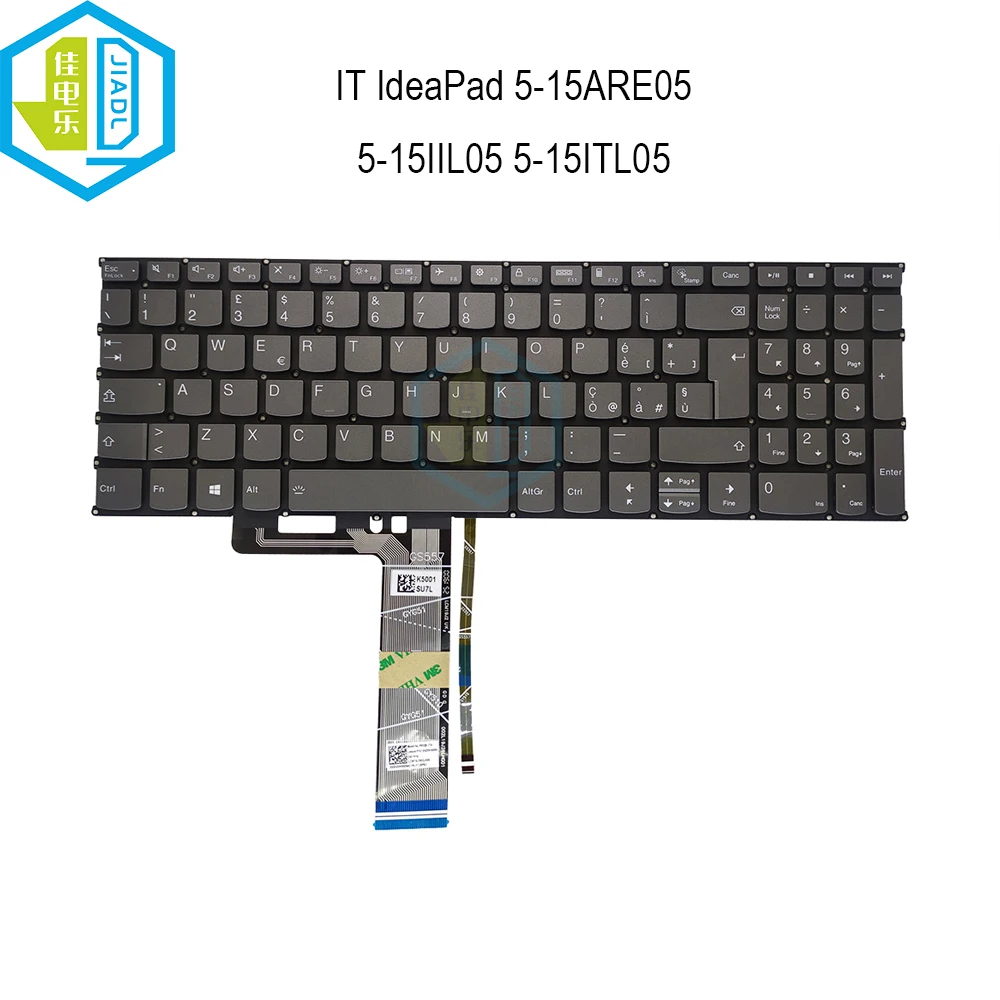 

Italiano Backlight keyboard for Lenovo IdeaPad 5-15ARE05 5-15ALC05 5-15IIL05 5-15ITL05 7-15ITL05 LCM19J3 Euro notebook keyboards