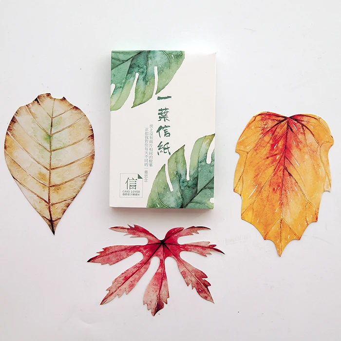 Beautiful Leaves Shape Shaped Creative Postcard Artistic Style Funny Bookmark Birthday Greeting Card Christmas |