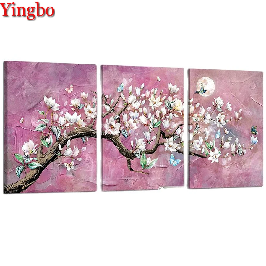 

3 шт., набор для алмазной вышивки «Цветы вишни»