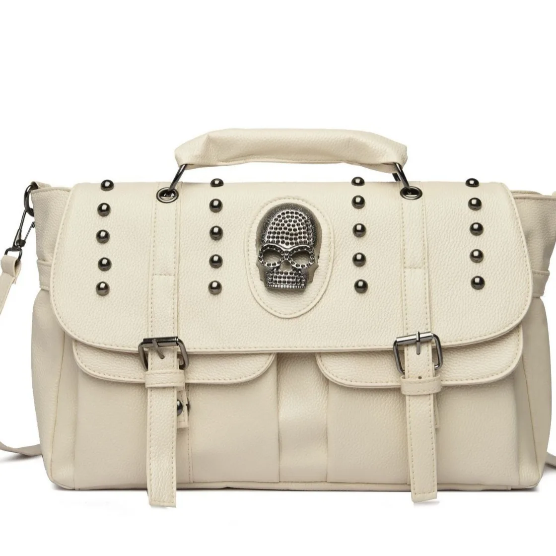 Женская сумочка в стиле панк с заклепками мотоциклетная Диагональная Сумка