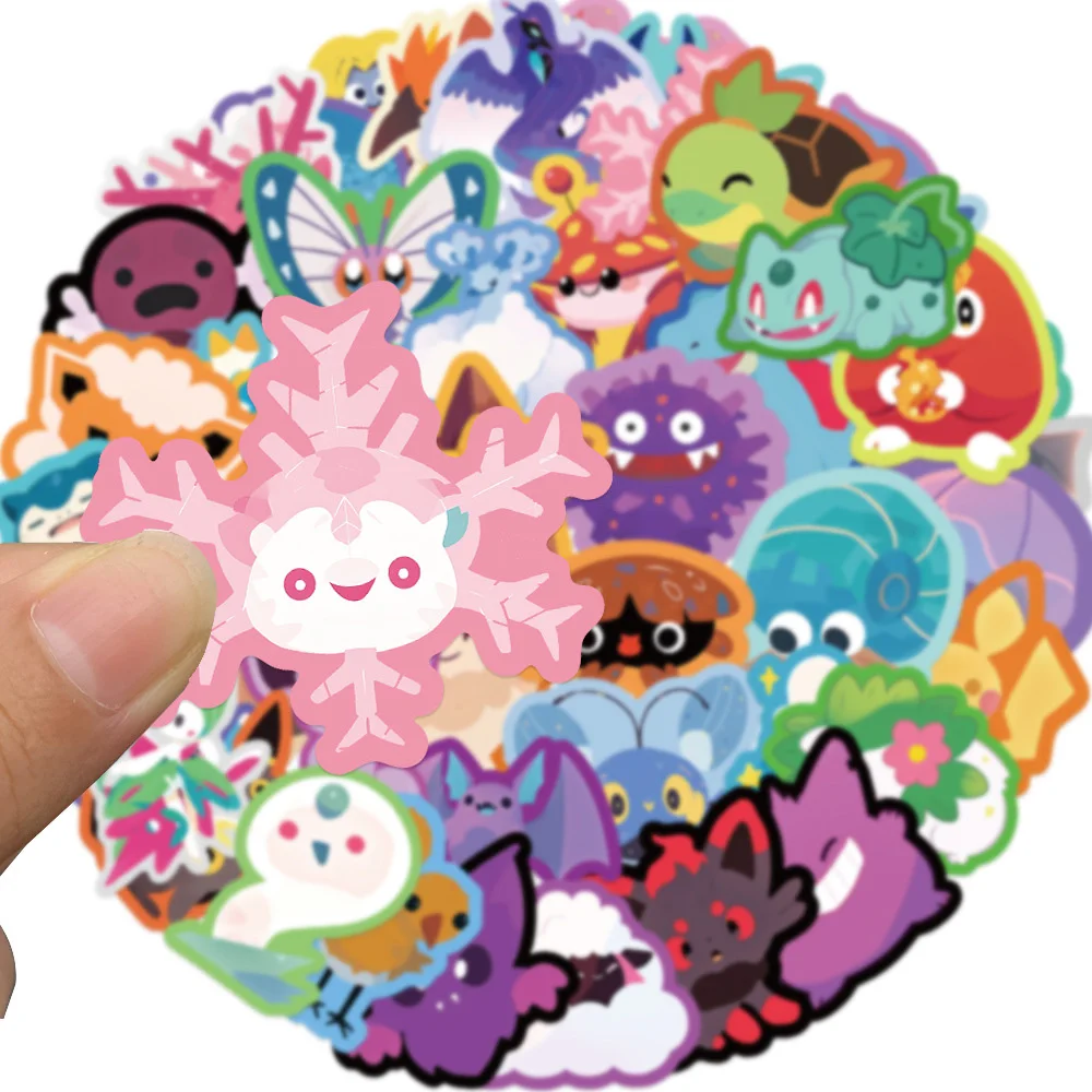 10/30/50 шт. Милый Пикачу Генгар Покемон Наклейки Каваи Аниме Граффити Стикер